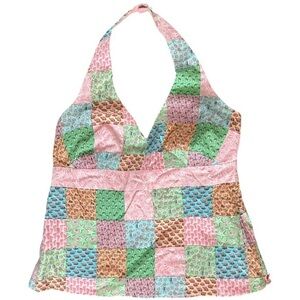 Vineyard Vines Patchwork‎ Halter Corset Top - Size 8